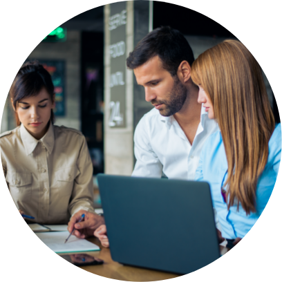 A business team in a meeting