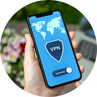 A smartphone with VPN